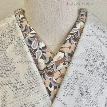 綿の半衿 モードフラワー