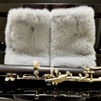 ふわふわあったかリストウォーマー グレー