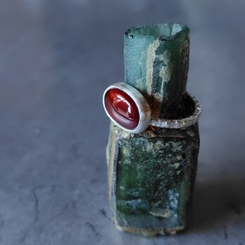 ヘソナイトガーネットシルバーリング#14.5