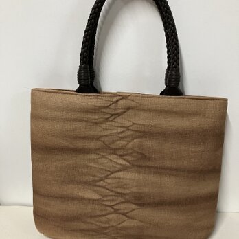 柿渋染め  しわ染め　バッグ