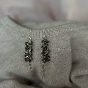 Silver パイライトのピアス