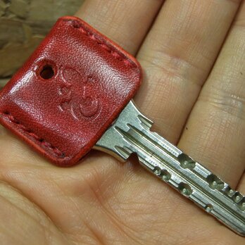 ヤモリ(家守)刻印のキーカバー ルガト赤