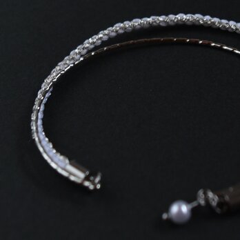 組紐「銀世界」バングル（26W-0106-gin）