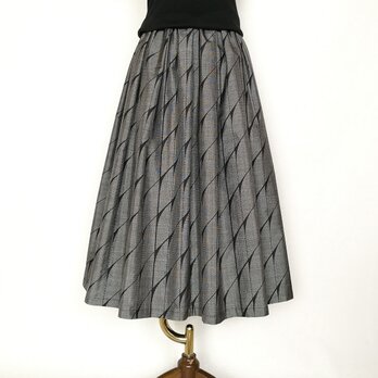 大島紬リメイク＊タックスカート