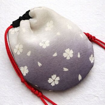 シックな桜のミニ巾着（弐）