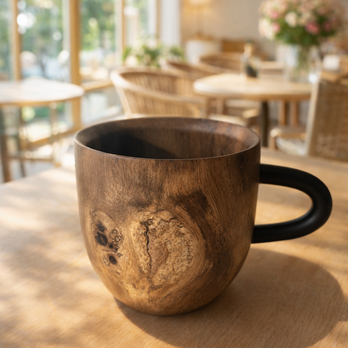 カップ　癒しの木製カップ