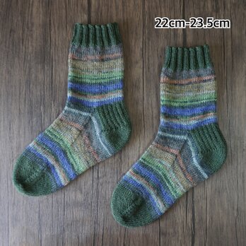 手編みの靴下［洗濯機ok］