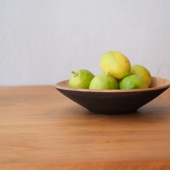 クスノキの浅鉢　【杜の器】（19.5）〈ガラスコーティング〉【1844】