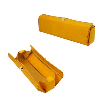 [送料無料] 美と機能を極めた、至高のスリムペンケース。置いたまま、片手で簡単に瞬間開閉！『SKITTLE ペンケース』イエロー