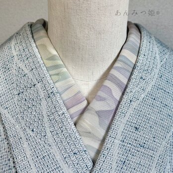 正絹の半衿  さざ波