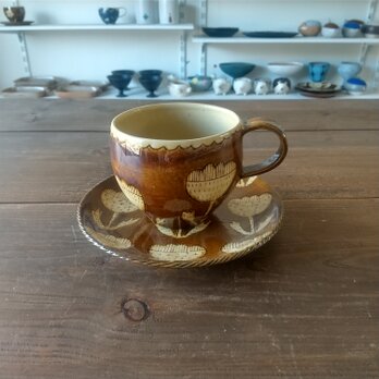 カップ＆ソーサー(花②）