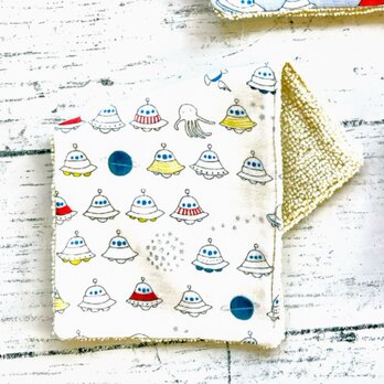 UFO  ハンカチタオル　ハーフハンカチ　ガーゼハンカチ　地　名入れ　マイクロファイバータオル