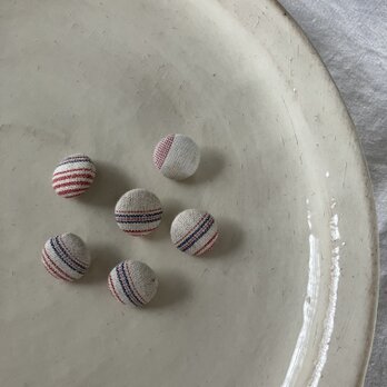 しましま模様のくるみボタン(007)