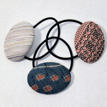 着物地で作った髪留め　ヘアゴム