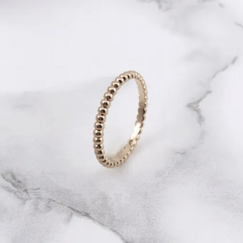 幸せのミル打ちリング（イエローゴールド）【高品質！送料無料！当日発送！】