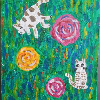 にゃんにゃんと　薔薇