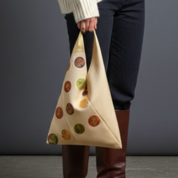 あずま袋【送料込み】帯リメイク　イエロー