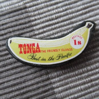 トンガ王国　バナナ切手ブローチ10695