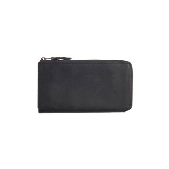 [送料無料] 速い小さい薄い長財布「1秒財布®︎」レジでモタつかず後ろを気にしない！カードが立つ、お札が噛まない新構造　ブラック