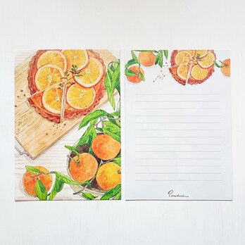 レターセット（Ａ5）オレンジタルト