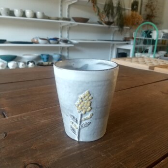 粉引のタンブラー(ミモザ②）