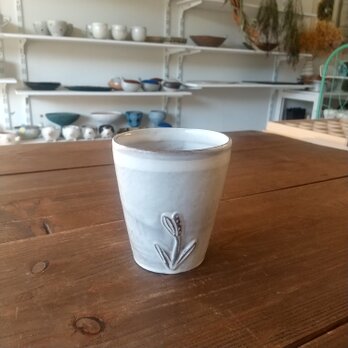 粉引のタンブラー(チューリップ）