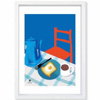 朝のテーブル　パン　送料無料 　あらゆるお部屋のポスター　イラスト　ポスター　アートポスター　アート/sei検索新着順　3901