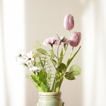 春のはじまりに ツインチューリップを含む 花束セット（5本）