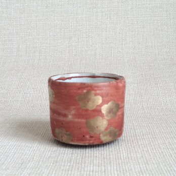 ぐい呑み（赤絵金彩 梅）