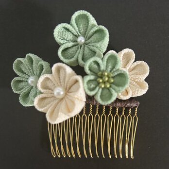 つまみ細工 春色小花かんざしセット / Tsumami Kanzashi Set