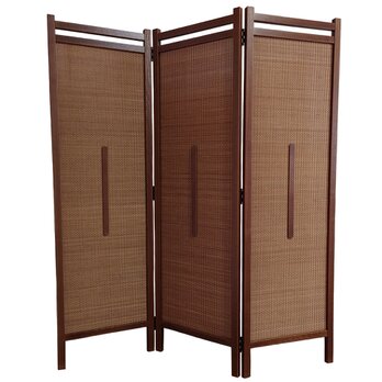 受注製作 竹製 スクリーン パーテーション  TW-3 タモ無垢材 W132H150