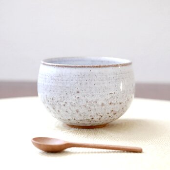 赤陶土と白釉のお湯のみ
