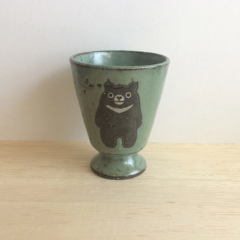 ツキノワグマのゴブレット（グリーン）