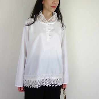 【早得5%OFF】ワッシャーラッセルレース襟クシュブラウス a 卒業式 結婚式 卒園式 法事 ブライダル