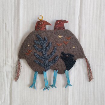 満月ではないけれど ｜ 壁飾り