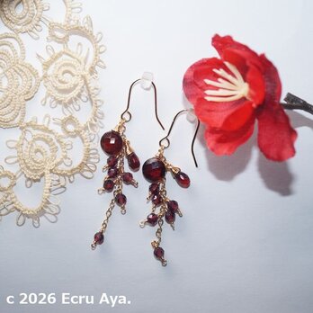 *東風吹かば*寒空に咲く紅梅のピアス