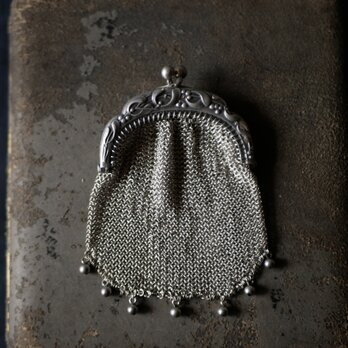 純銀製　宿り木　ヤドリギ　ポルトモネ　コインケース　フランスアンティーク　アンティークのある暮らし