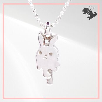とろけるうさぎ アイス シルバーネックレス うさぎ ウサギ 兎 ラビット 動物 小動物 アニマル ペット アクセサリー