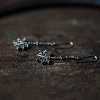 -India silver・green Sapphire- hooks