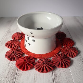 【3/31まで送料無料】ペット用お食事マット　一点限定　フードマット　ご飯マット　お水マット　小型犬　猫　No.446