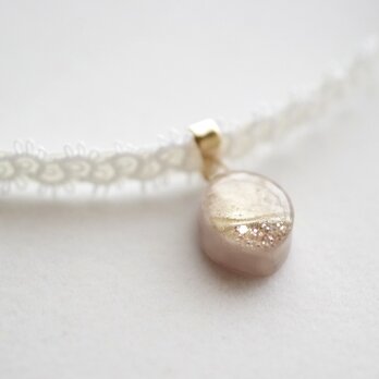 【受注製作】レジンアート　マーキスモチーフとタティングレースとサテンリボンのチョーカー〈千夜一夜〉