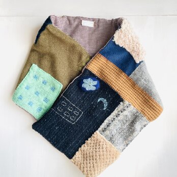 リバーシブル手縫いストール♪