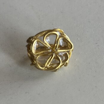 ワイヤーレジンブローチ