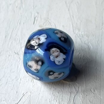 とんぼ玉「ダビンチとミケランジェロ（小）」　