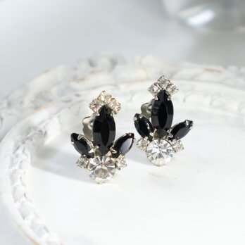 【アメリカ買付】ジュエル イヤリング＊Vintage Noir Jewel Contrast 1980s–1990s