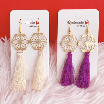 ピアス☆イヤリング☆揺れる☆タッセル☆お祭り☆卒業式☆成人式☆浴衣☆結婚式☆振袖☆よさこい☆御神輿☆だんじり祭り