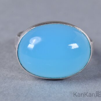 シーブルーカルセドニーのリング