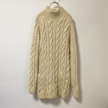 Vintage USA retro off white hand knit sweater