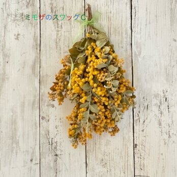 お値打ちです！ミモザのスワッグＣ