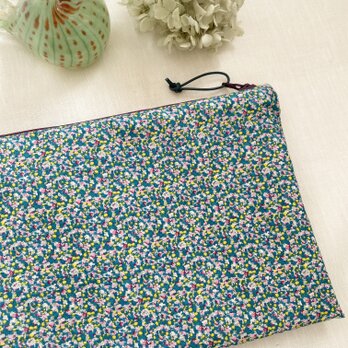フラットポーチ＊リバティプリント・ペッパー